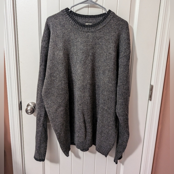 Vintage Columbia Shetland Wool Sweater Mens XXL Grey/Black - Picture 1 of 4